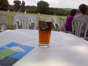 Beer, cricket, sun