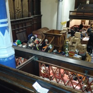 Spot the lady on the pulpit stairs having a meal break, deserved I'm sure.